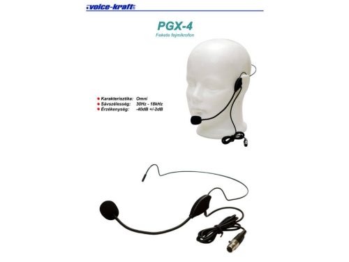 Av Leader PGX4 Fejmikrofon, fekete