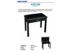 Voice Kraft KB019B black Zongora szék