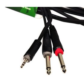 RAYC130L3 3,5 Sztereó Jack - 2x6,3 Monó Jack kábel, 3m