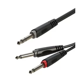 RAYC100L1 6,3 Sztereó Jack - 2x6,3Monó Jack kábel, 1m