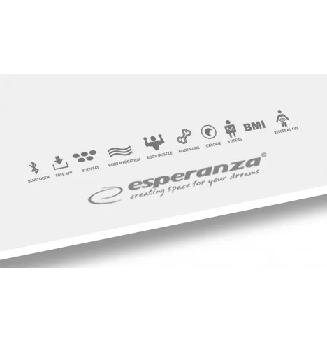 Esperanza EBS016W B.FIT 8in1fehér Bluetooth Személymérleg
