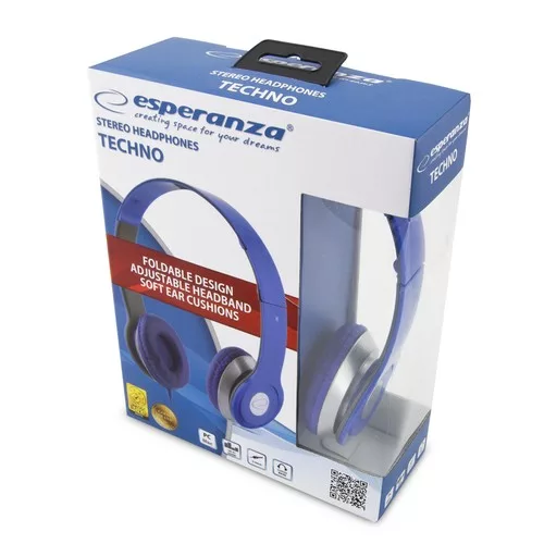 Esperanza EH145B Techno kék sztereó fejhallgató