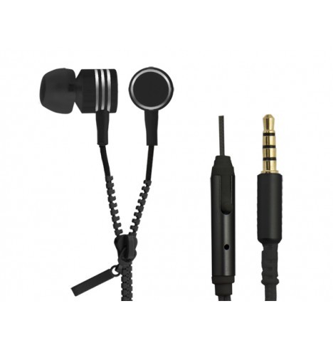 Esperanza EH161K Zipper Fekete Sztereó Fülhallgató Mikrofonnal