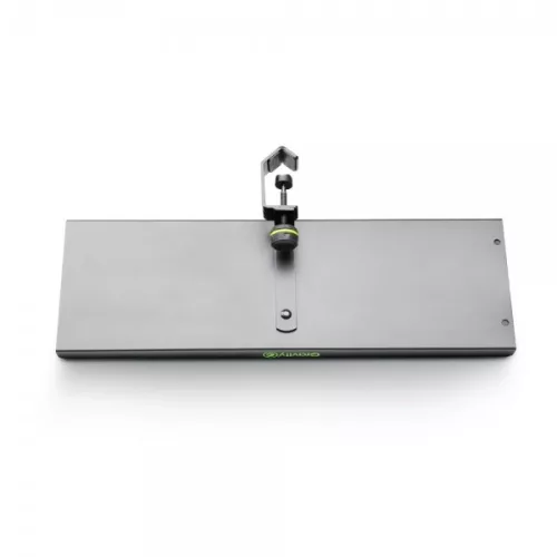 Gravity MATRAY2 tálca – mikrofonállványra szerelhető, 360°-ban forgatható, fekete acél tálca