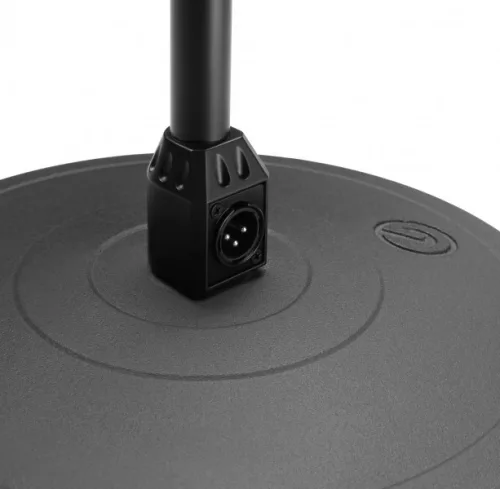 Gravity mikrofonállvány – kör talppal, oszlopban kábelezett XLR véggel, XLR-es gégecsővel, fekete G-MS23XLRB