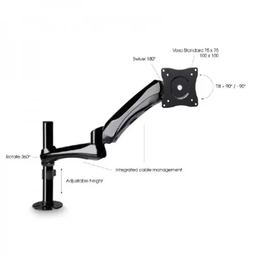 Gravity SA6131B képernyő/monitor állvány – lengő karral, asztalra szerelhető, fekete