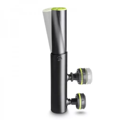 Gravity hangfalállvány adapter – változtatható dőlésszögű 35 mm-es hangfalállvány vég, fekete