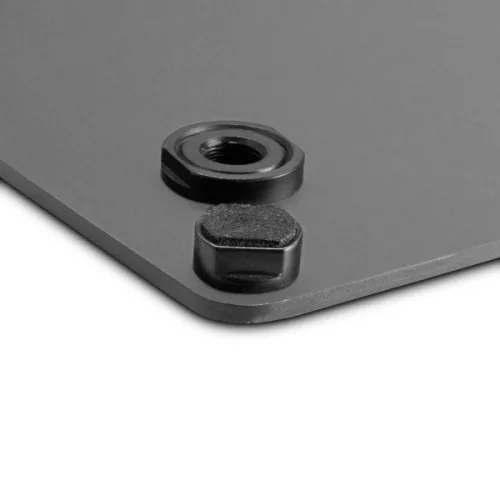 Gravity hangfalállvány talp – öntöttvas, 563 x 563 x 15 mm, M20-as menettel, 13,8 kg, fekete