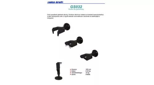 GS032 Önzáró fali gitárállvány