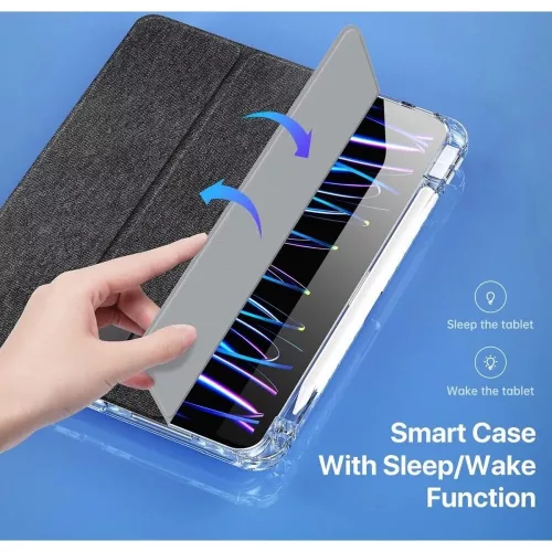 Dux Ducis Unid Series tablet tok (Smart Case Pen) - Apple iPad Pro 11 (2024) - fekete/átlátszó