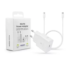   Samsung EP-T1510XWEGEU gyári 15W hálózati töltő + Type-C kábel - fehér