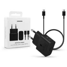   Samsung EP-T2510XBEGEU gyári 25W fekete hálózati töltő + Type-C kábel