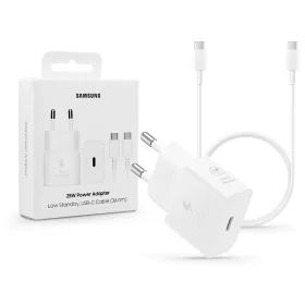   Samsung EP-T2510XWEGEU gyári 25W fehér hálózati töltő + Type-C kábel