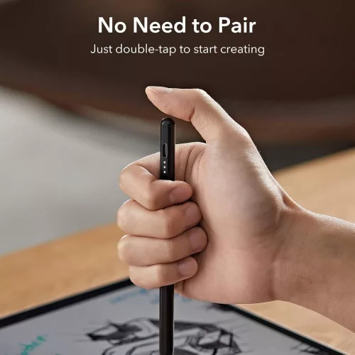 ESR Digital+ Stylus Pen aktív toll rajzoláshoz, jegyzethez, Apple iPad-hez - fekete