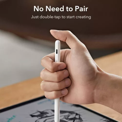 ESR Digital+ Stylus Pen aktív toll rajzoláshoz, jegyzethez, Apple iPad-hez - fehér