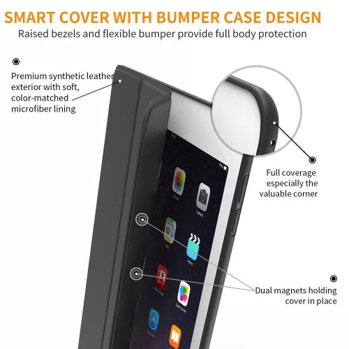 Tech-Protect tablet tok (Smart Case) - Apple iPad 9.7 (2017/2018) - fekete - OEM