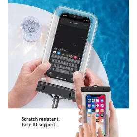   Tech-Protect vízálló védőtok 6,9" méret - fekete/átlátszó - OEM