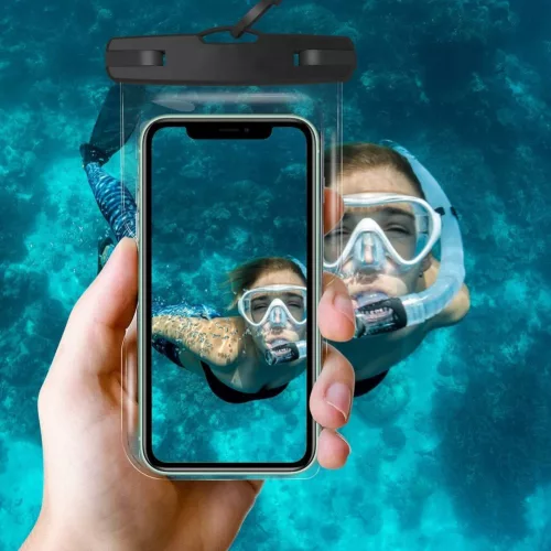 Tech-Protect vízálló védőtok 6,9" méret - fekete/átlátszó - OEM