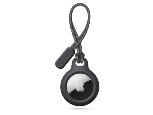 Haffner Rough Chain szilikon védőtok és kulcstartó Apple AirTag nyomkövetőhöz - fekete - ECO