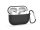 Haffner szilikon védőtok karabínerrel - Apple AirPods Pro 1/2 fülhallgatóhoz - fekete - ECO