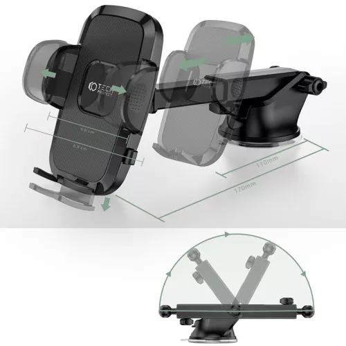 Tech-Protect V3W-D/B Car Mount műszerfalra/szélvédőre autós tartó - fekete