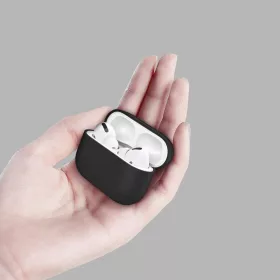   Haffner szilikon védőtok - Apple AirPods Pro 1/2 fülhallgatóhoz - fekete - OEM