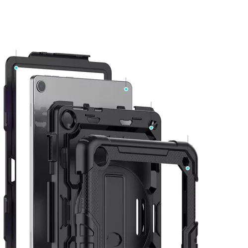 Tech-Protect Solid ütésálló tok - Lenovo TB-328 Tab M10 10.1 (3 Gen) kijelzővédővel - fekete - OEM