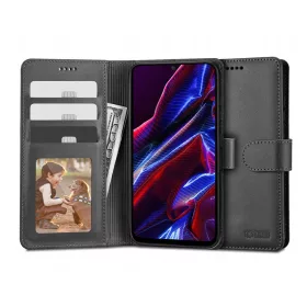   Tech-Protect Wallet Book Flip oldalra nyíló tok - Xiaomi Redmi Note 12 5G/Poco X5 5G - fekete