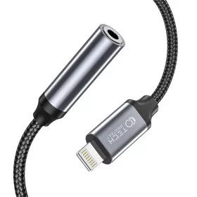   Tech-Protect UltraBoost Lightning/3,5mm jack adapter - fekete/szürke