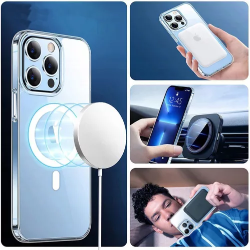 Tech-Protect Magmat Magsafe szilikon tok - Apple iPhone 13 Mini - átlátszó