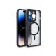 Haffner Matte Mag Cover szilikon tok - Apple iPhone 15 Pro - fekete/átlátszó
