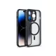 Haffner Matte Mag Cover szilikon tok - Apple iPhone 15 Pro - fekete/átlátszó