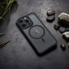 Haffner Matte Mag Cover szilikon tok - Apple iPhone 15 Pro - fekete/átlátszó