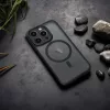 Haffner Matte Mag Cover szilikon tok - Apple iPhone 15 Pro - fekete/átlátszó