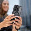 Haffner Matte Mag Cover szilikon tok - Apple iPhone 15 Pro - fekete/átlátszó