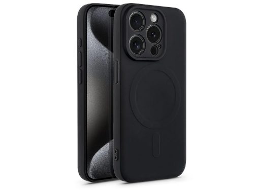 Haffner Silicone Mag Cover szilikon tok - Apple iPhone 15 Pro - fekete