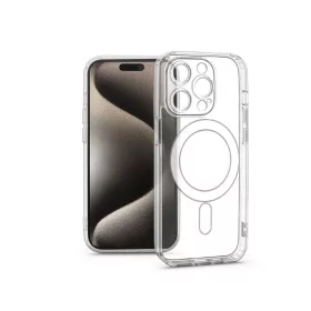   Haffner Clear Mag Cover kameravédős szilikon tok - Apple iPhone 15 Pro Max - átlátszó