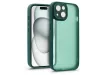 Haffner Variete tok kameravédő lencsevédő üveggel - Apple iPhone 15 - sötétzöld
