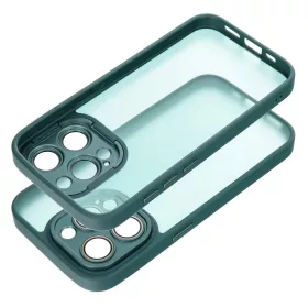   Haffner Variete tok kameravédő lencsevédő üveggel - Apple iPhone 15 - sötétzöld