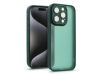 Haffner Variete tok kameravédő lencsevédő üveggel - Apple iPhone 15 Pro - sötétzöld