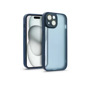   Haffner Variete tok kameravédő lencsevédő üveggel - Apple iPhone 15 - sötétkék