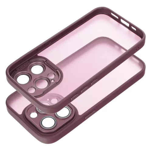 Haffner Variete tok kameravédő lencsevédő üveggel - Apple iPhone 15 Pro - bíbor
