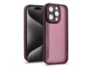 Haffner Variete tok kameravédő lencsevédő üveggel - Apple iPhone 15 Pro Max - bíbor