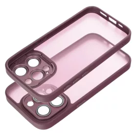   Haffner Variete tok kameravédő lencsevédő üveggel - Apple iPhone 15 Pro Max - bíbor