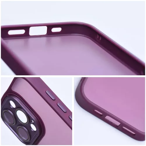Haffner Variete tok kameravédő lencsevédő üveggel - Apple iPhone 15 Pro Max - bíbor