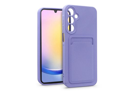 Haffner Card Case kártyatartós szilikon tok - Samsung SM-A256 Galaxy A25 5G - lila