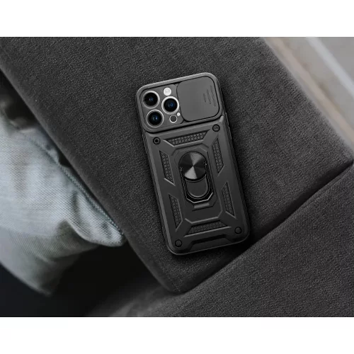 Haffner Slide Armor kameravédős ütésálló tok - Samsung SM-S711 Galaxy S23 FE - fekete
