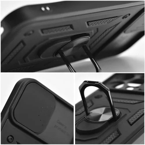 Haffner Slide Armor kameravédős ütésálló tok - Samsung SM-S711 Galaxy S23 FE - fekete