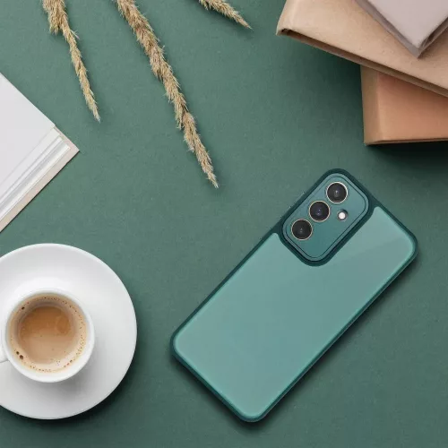 Haffner Variete tok kameravédő lencsevédő üveggel - Samsung SM-A556 Galaxy A55 5G - sötétzöld