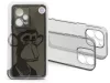 Haffner Gray Monkey szilikon tok - Xiaomi Redmi Note 12 Pro+ 5G - átlátszó